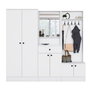 Hanah Home Perchero Blanco con Estante Ajustable